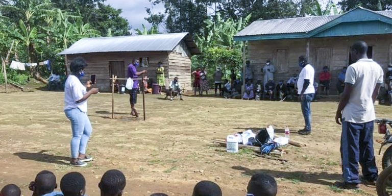 Interactive sensitization with the people of Nkikok Village Bangem